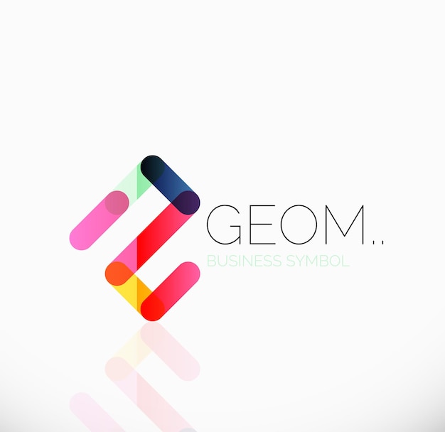 Logo linear abstract geometric icon