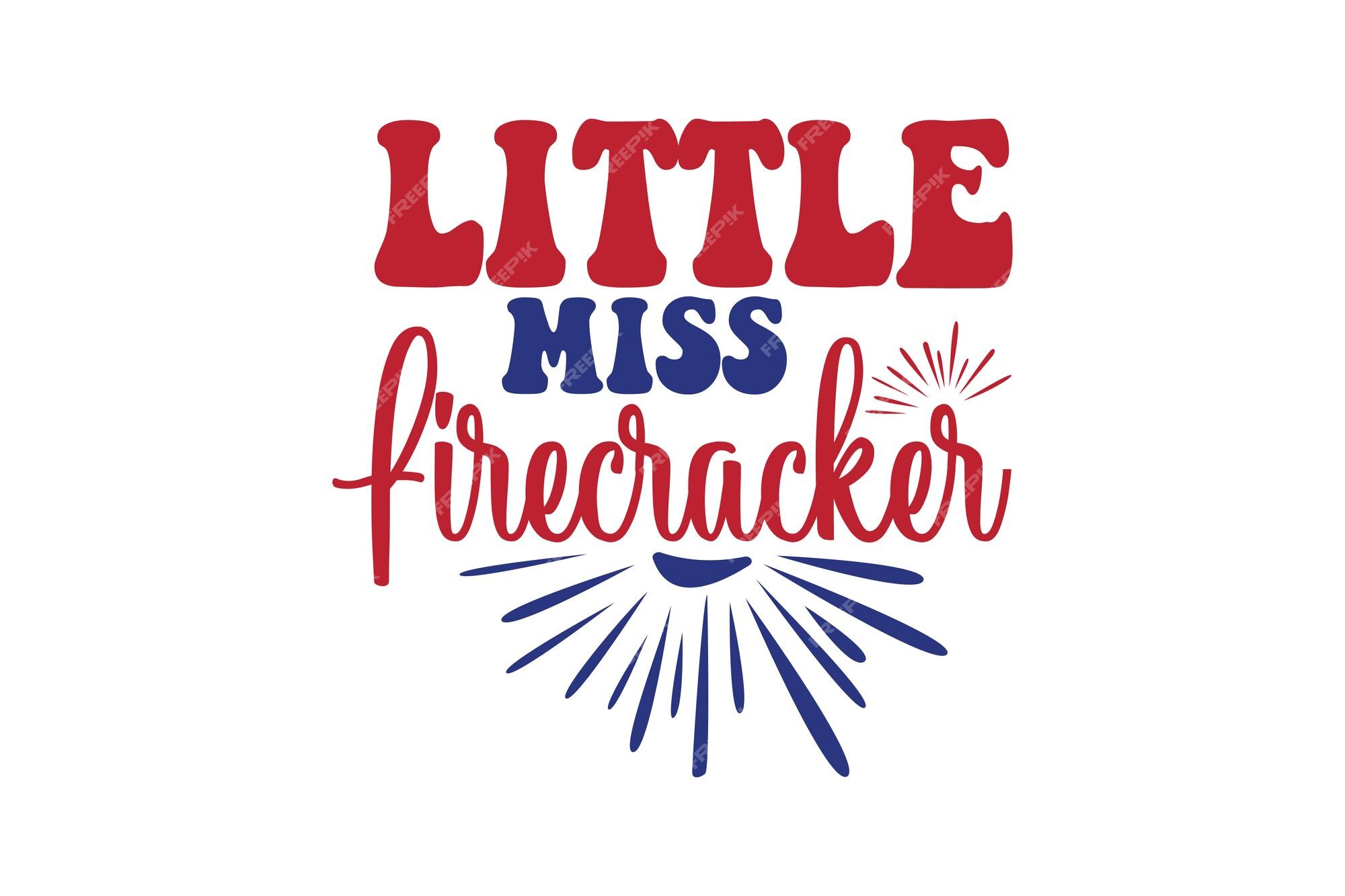 Premium Vector | A logo for a little miss firecracker.