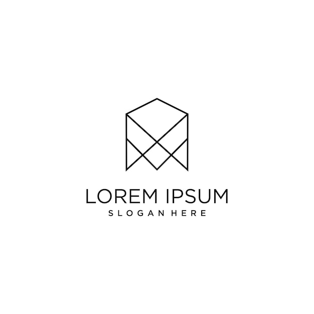 Logo lorem ipsum design art template qui