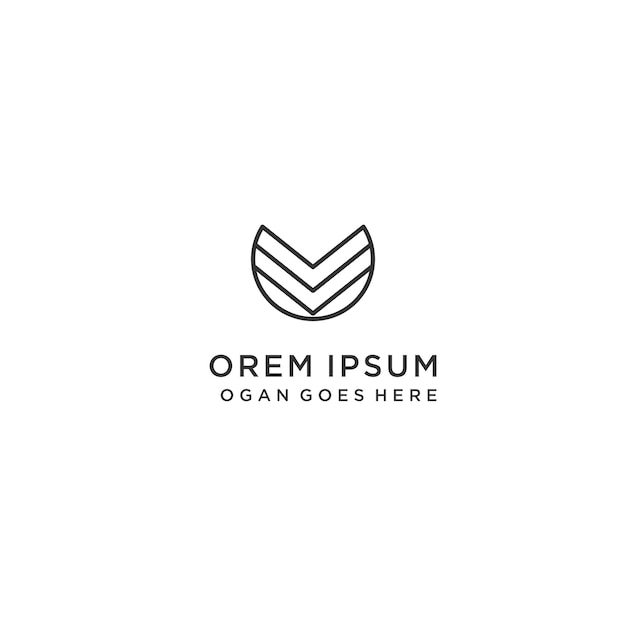 Logo lorem ipsum slogan va qui design art modello