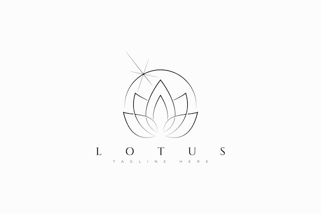 Logo lotus floral nature yoga spa wellness and spiritual sign symbol