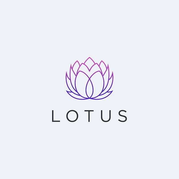 logo lotus ontwerp kunst sjabloon