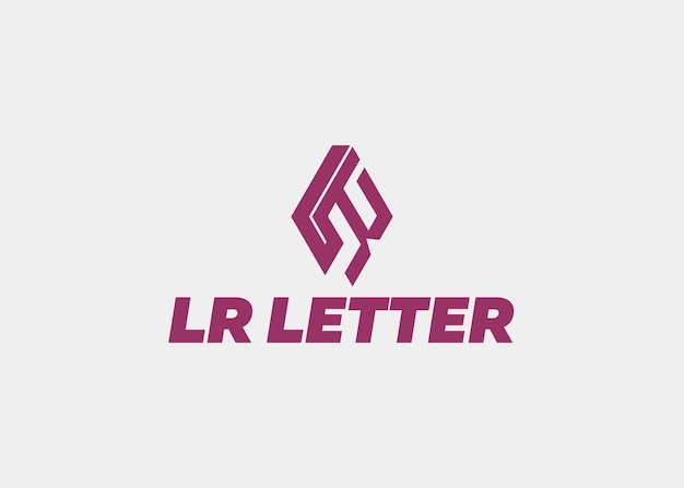 Vector logo lr letter company name