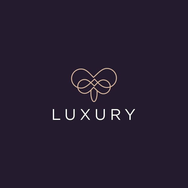 Vector logo luxe kunst ontwerpsjabloon