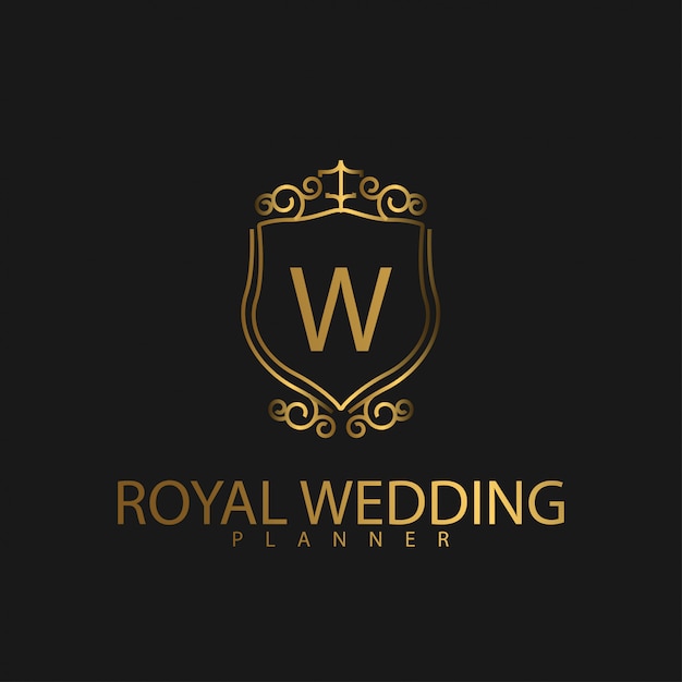 Logo luxury with golden color