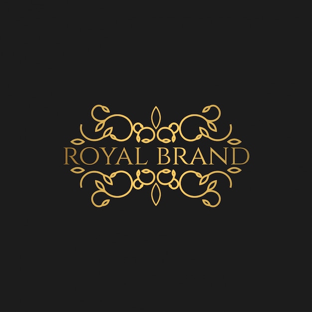 Логотип Luxury с золотым цветом