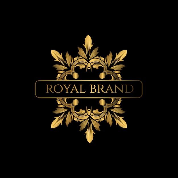 Vector logo luxury with golden color