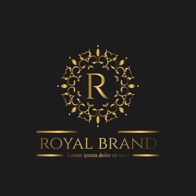 Logo Luxury with Golden Color