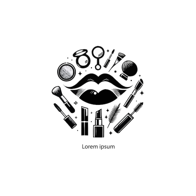 A logo of a makeup brand logo for business