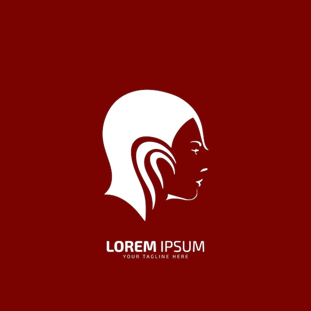 Логотип векторной иконки человека на темно-красном фоне