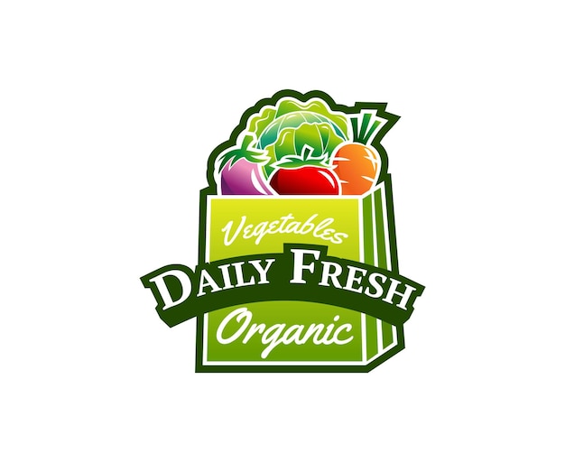 Logo for a market called daily fresh organic