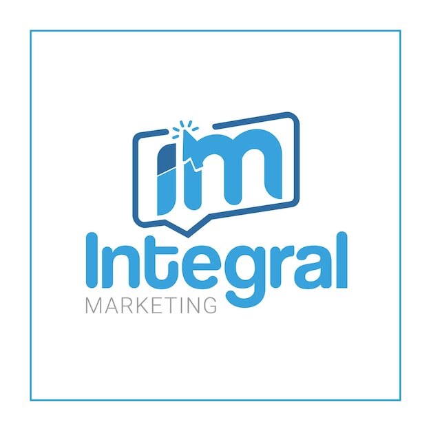 Logo marketing digitaal blauw