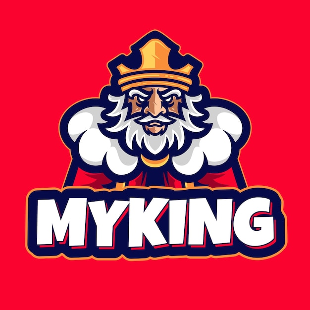 logo mascotte koning illustraties vector