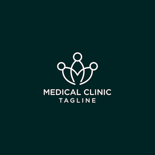 logo medical clinic design art template