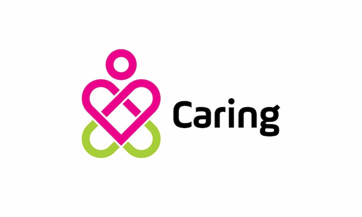Vector logo medical heart love outline style for medicine company