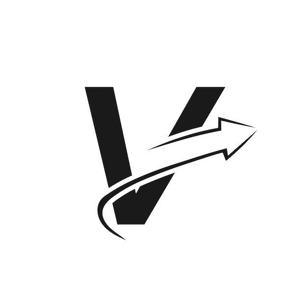 Vector logo met de letter v concept marketing financiën en financiële zakelijke logo v financiële logo template
