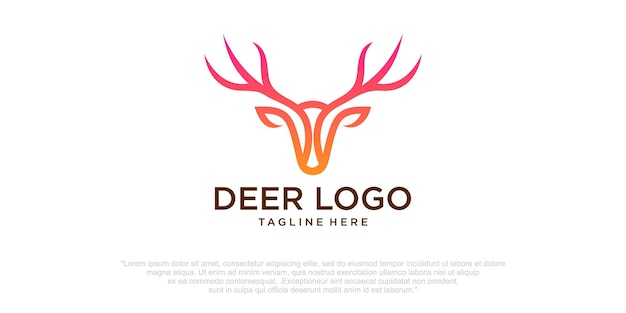 Logo met hertenhoofd logo
