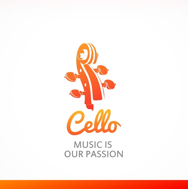 Logo met Peg hoofd van Cello