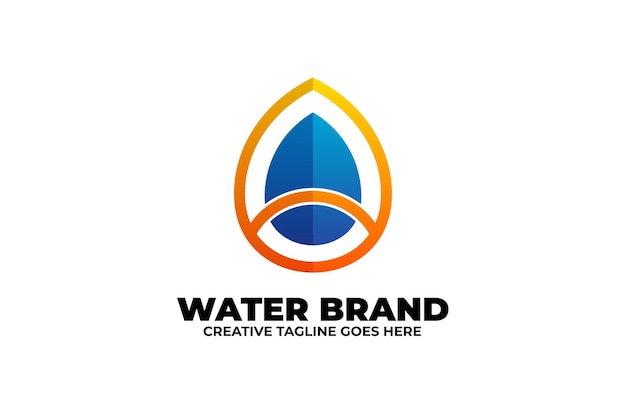 Logo met waterdruppelverloop