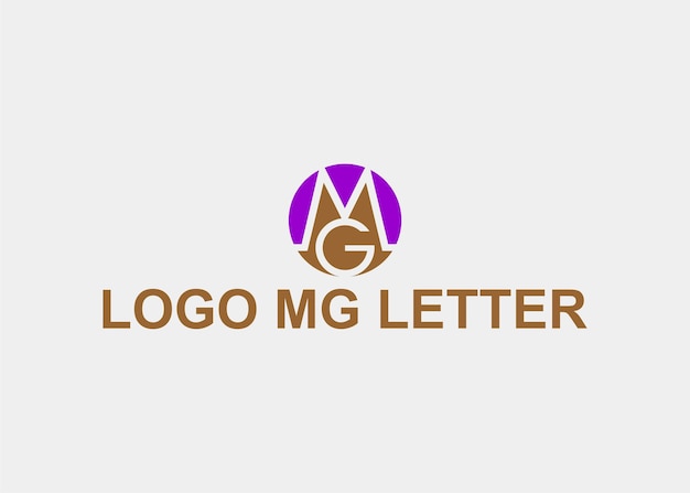 Vector logo mg letter circle company name