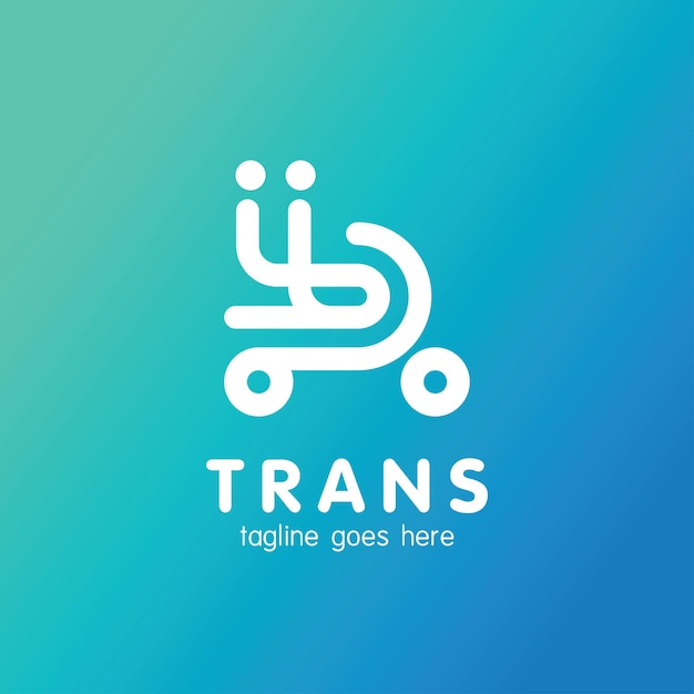 Logo minimalistisch transporttechnologie lijnmonogram voor technische bedrijven