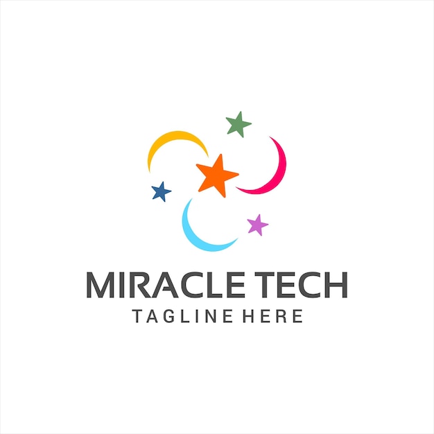 Vector a logo for a miracle tech tagline.