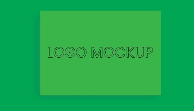 logo mockup on stone wall