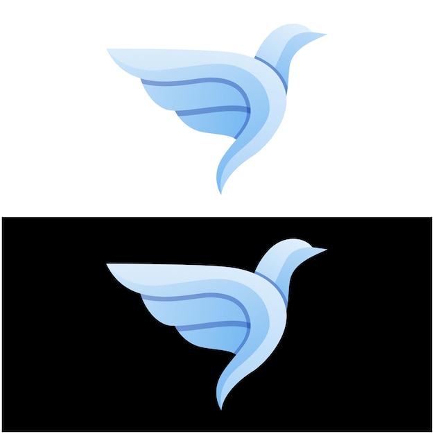 Logo modern bird gradient colorful style