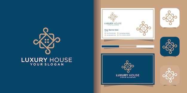 Logo modern huis voor bouw, huis, onroerend goed, gebouw, onroerend goed. minimaal geweldig trendy professioneel logo ontwerpsjabloon en visitekaartje ontwerp