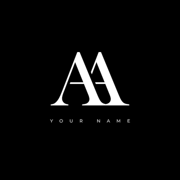 Vector logo monogram initial letter aa luxury