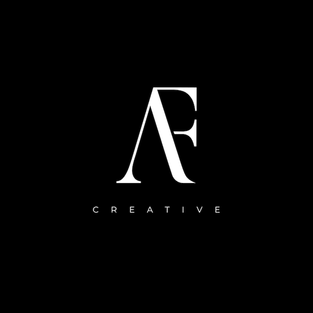 Vector logo monogram initial letter af luxury