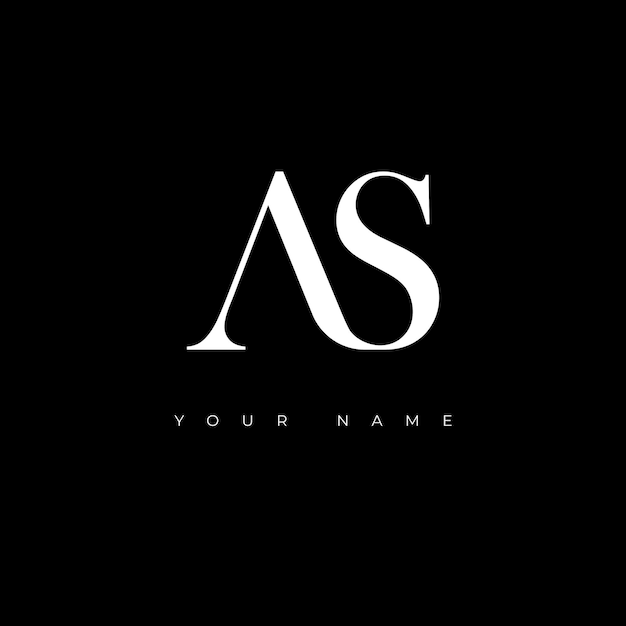 Vector logo monogram initial letter as luxury