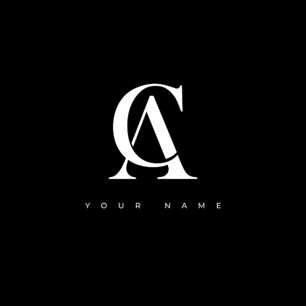 Logo monogram initial letter CA luxury