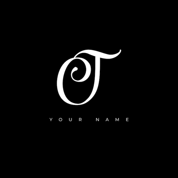 Vector logo monogram initial letter ct luxury