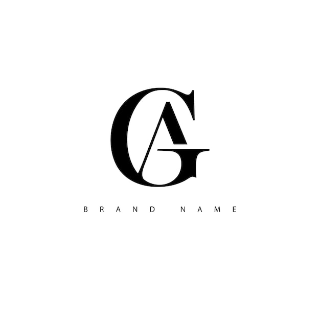 Vector logo monogram initial letter ga luxury