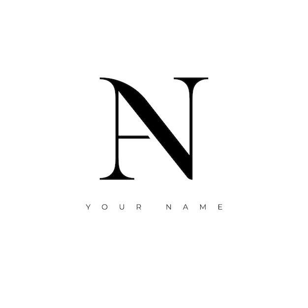 Vettore logo monogramma iniziale lettera an lusso
