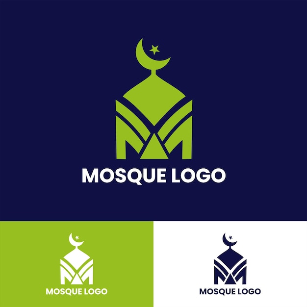 Vettore un logo per una moschea che dice 