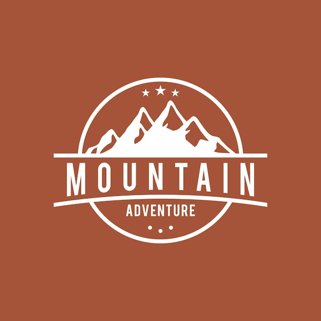 Vector a logo for a mountain adventure