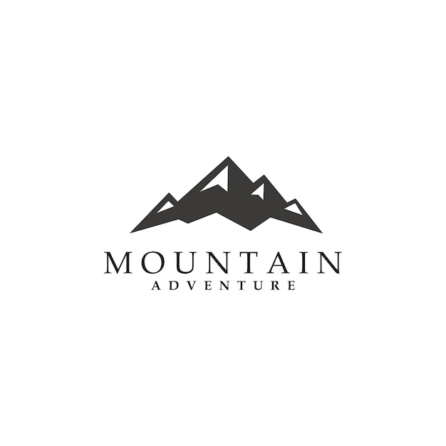 Vettore modello di arte di design di montagna logo