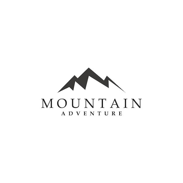 Vettore modello di arte di design di montagna logo