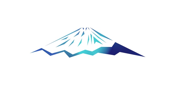 Vettore logo della montagna fuji