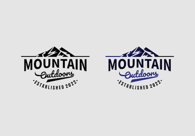 logo mountain vector illustration template with simple elegant design good for any industry
