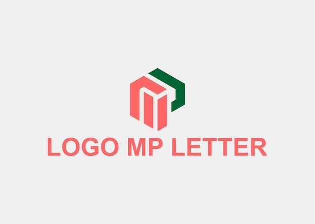 Logo mp letter line company name