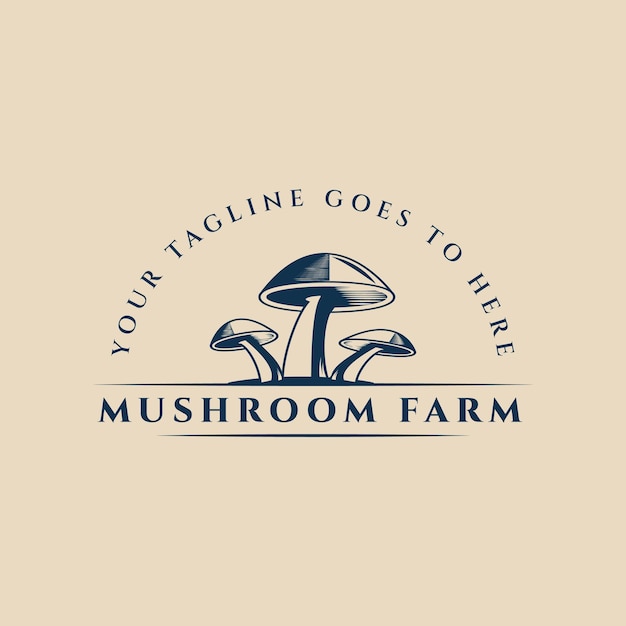 A logo for a mushroom farm