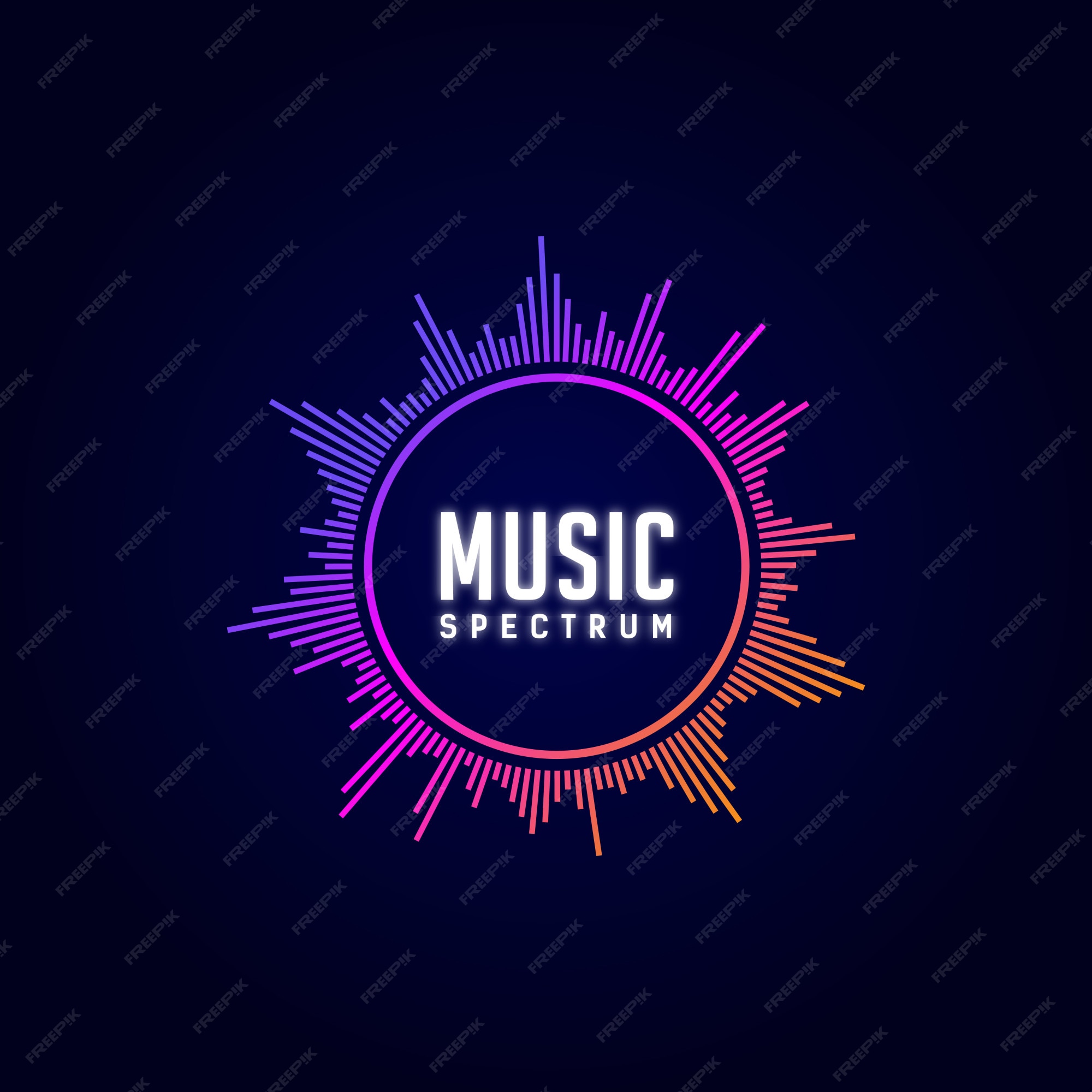 Premium Vector | Logo music, equalizer, dj, spectrum, colorful,