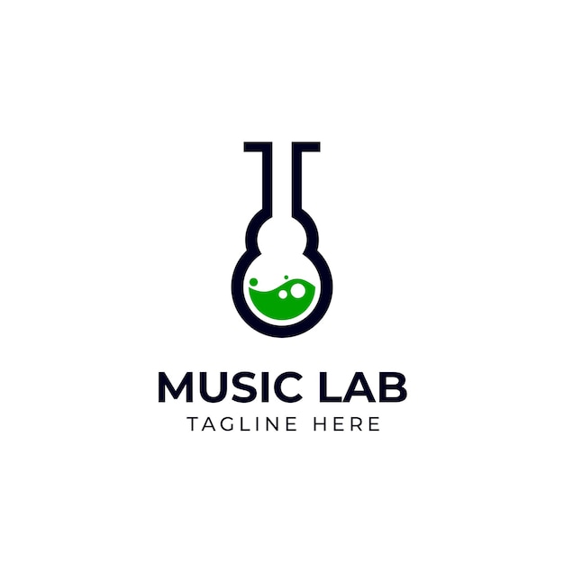 Vettore un logo per il laboratorio musicale realizzato dal marchio 