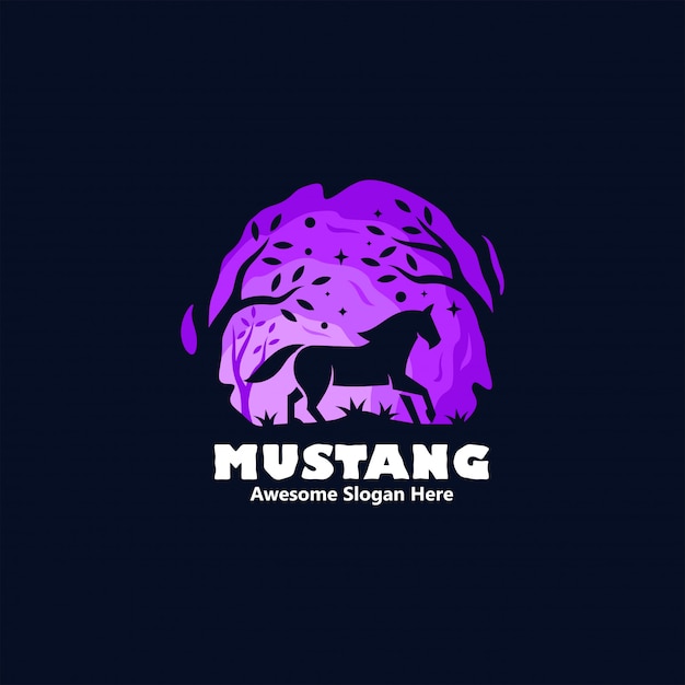 Logo Mustang silhouet