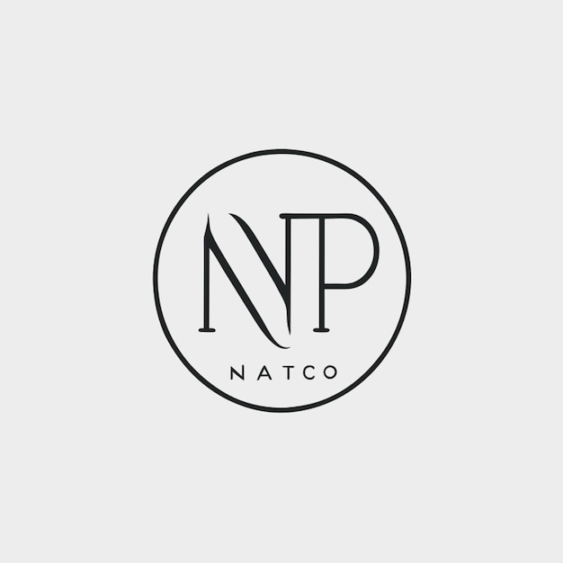 Vector logo name napto branding concept design style tipography vector illustration line art