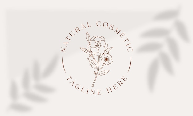 Vector logo for a natural cosmetics tagline here