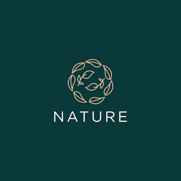 Вектор Логотип природа дизайн искусство шаблон